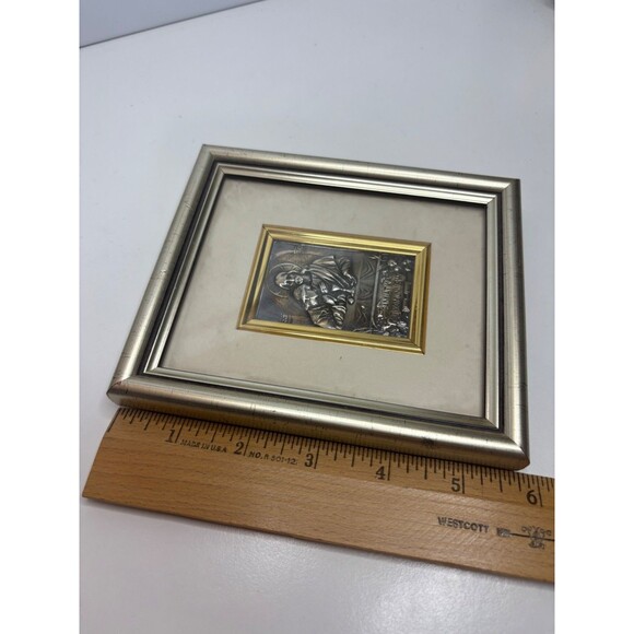 Eucharistic Chaliz Jesus Christ host frame 5g sterling 5X6" polish - Picture 7 of 7